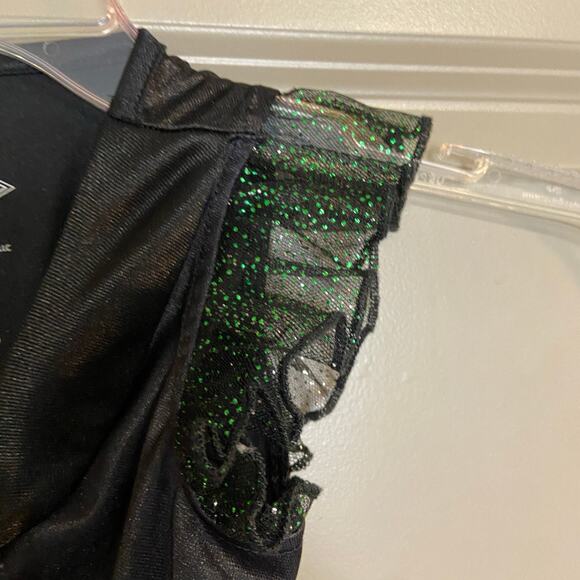 Wicked's Elphaba Toddler Girls 3T Black Green Tulle Fantasy Night Gown - Picture 7 of 10